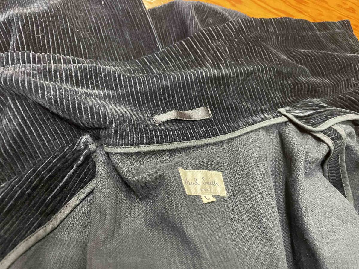 【Paul Smith LONDON/ポールスミス】Black Corduroy Chore Coat sizeL ブラック コーデュロイ オーバーサイズ ジャケット カバーオール_画像7