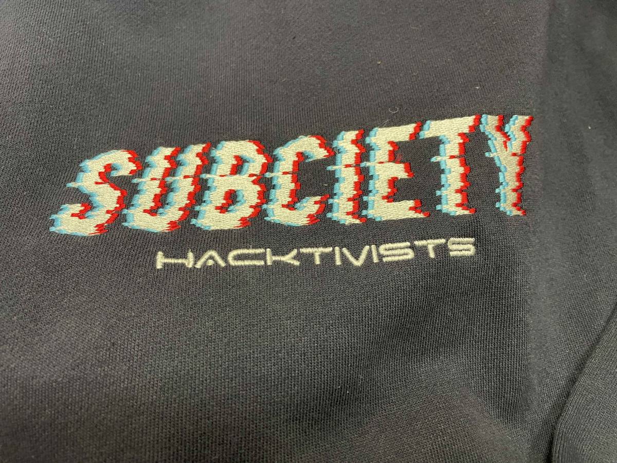 未着用 美品【Subciety/サブサエティ】Embroidery Logo Pullover Sweat Parka sizeL 刺繍ロゴ スウェット パーカー フーディー_画像4