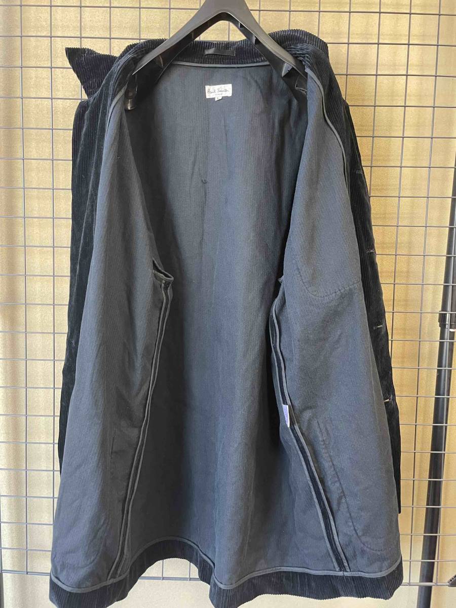 【Paul Smith LONDON/ポールスミス】Black Corduroy Chore Coat sizeL ブラック コーデュロイ オーバーサイズ ジャケット カバーオール_画像5