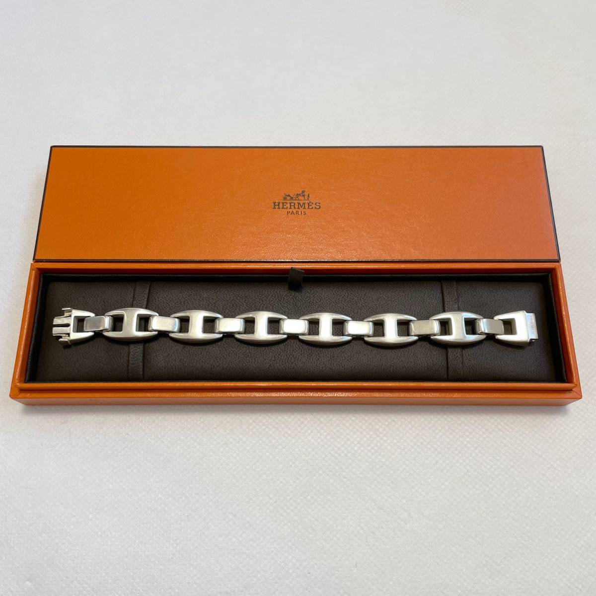 Vintage HERMES TGM Cassiopee ホワイトサファイア カシオペア シルバー ブレスレット ヴィンテージ エルメス シェーヌダンクル ビンテージの画像3