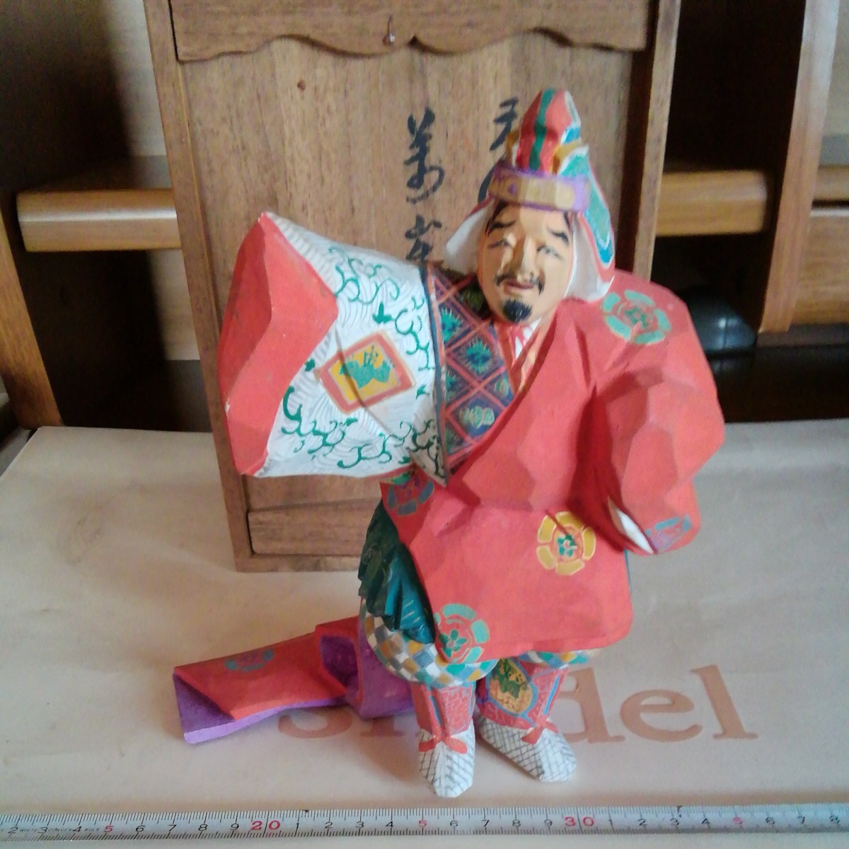 春日有職　一刀刻　奈良人形　伝統工芸品　美術工芸品　共箱　アンティーク