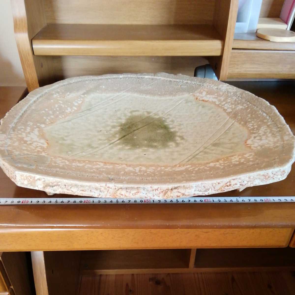 重さ10kg 信楽焼　超大皿　伝統工芸品　美術工芸品