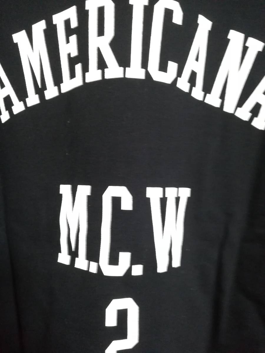 新品 americana×mica "M.C.W"v/n p/o カットソー 黒 長袖 サイズFree_画像7