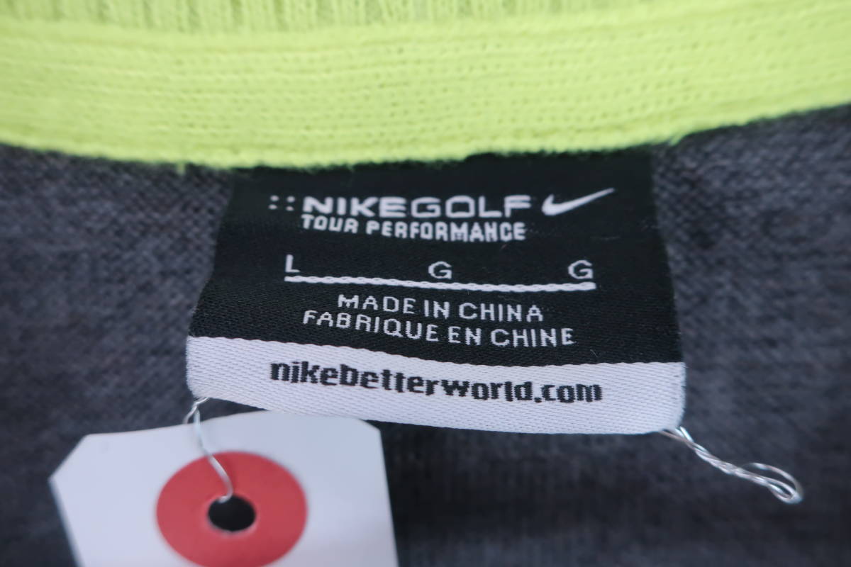 【美品】NIKE GOLF(ナイキゴルフ) セーター グレー メンズ L ゴルフウェア 2312-0356 中古_画像3