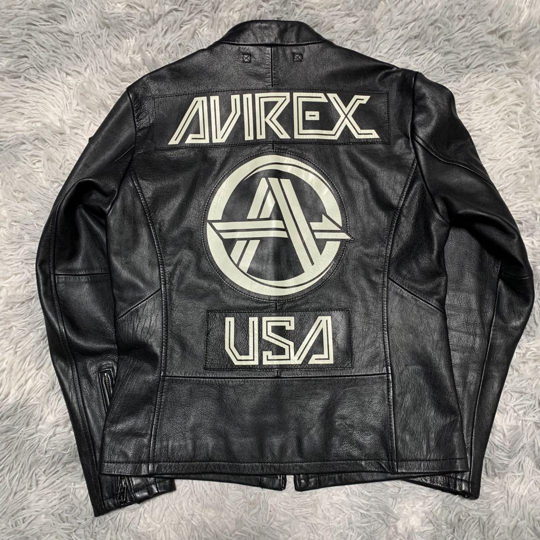極美品 希少デザイン AVIREX アヴィレックス シングルライダース 極美品 希少デザイン AVIREX アヴィレックス シングルライダース