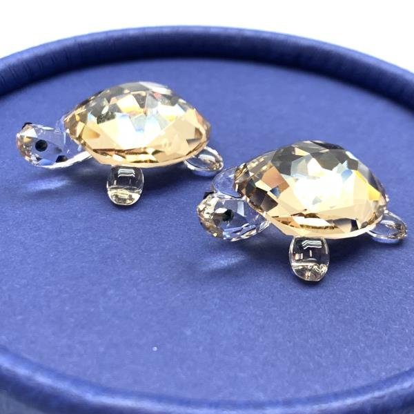 SWAROVSKI スワロフスキー 1130268 ベイビートータス 子がめ 2匹セット 亀 カメ 動物 クリスタル インテリア 置物 管理RY24000062の画像9