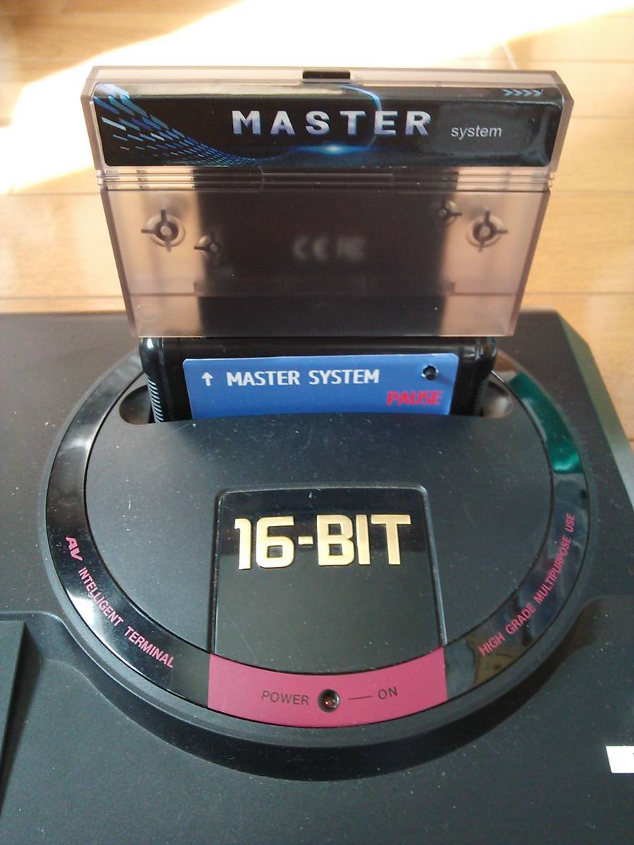( control number Z299) Sega Master System .SD card from game . start-up is possible cartridge + mega gong for conversion adapter 