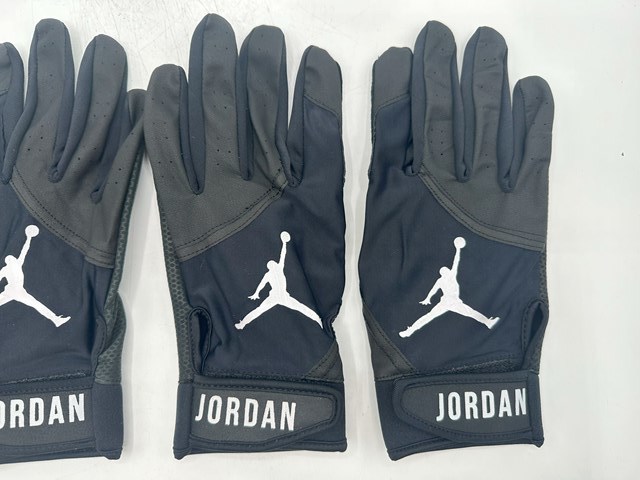 JORDAN ジョーダン 野球 両手 バッティンググローブ ブラックxホワイト Size-M　2セット まとめ売り_画像5