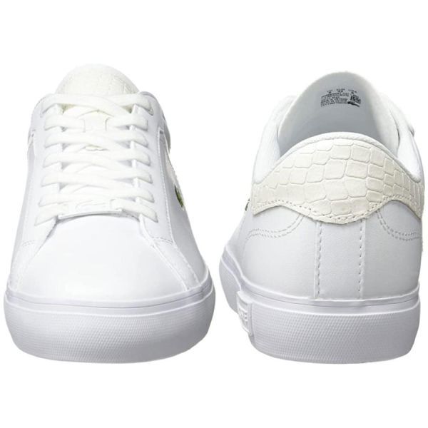 ※訳あり LACOSTE(ラコステ)メンズ レザー スニーカー ローカット シューズ Powercourt 41SMA0030 WHT/WHT(21G) US9(27.0cm)_画像3