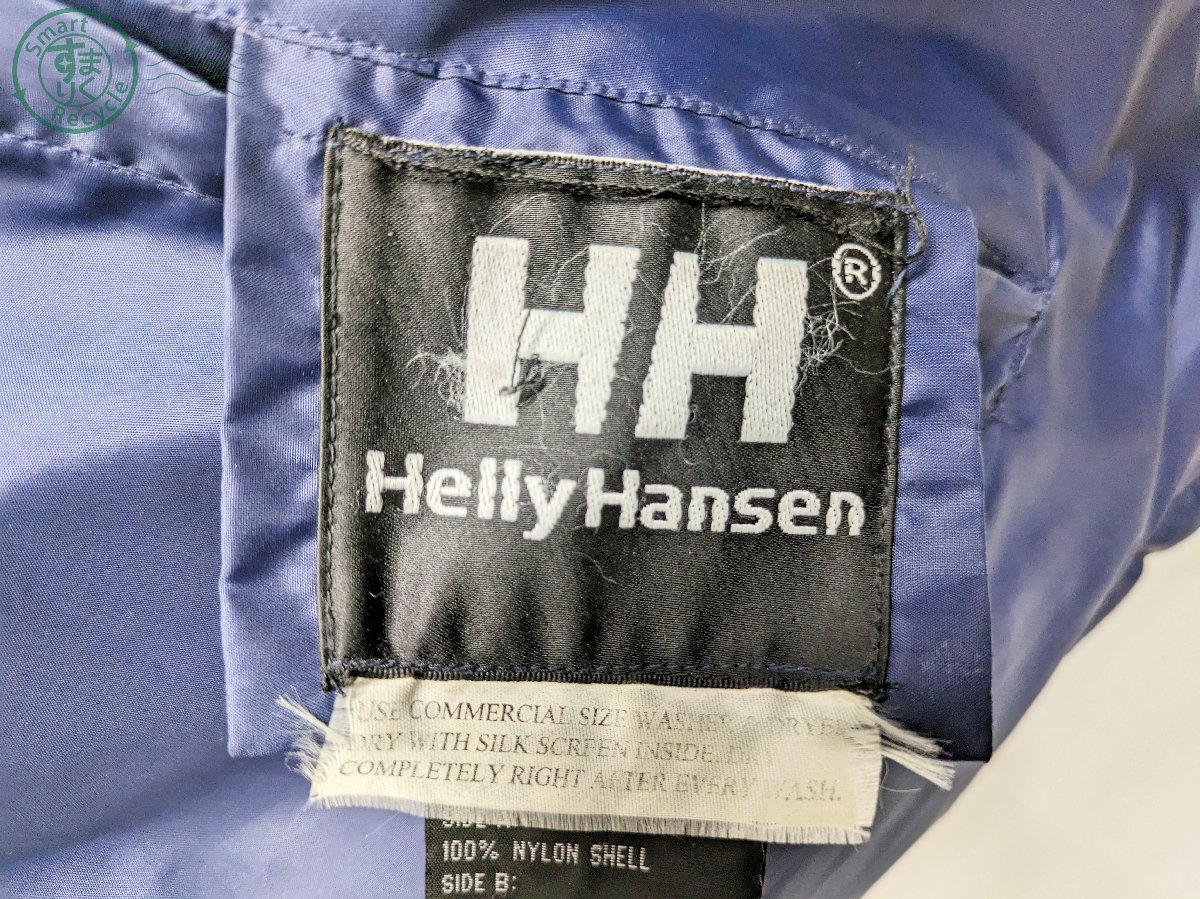 2401523689　◎ HELLY HANSEN ダウンジャケット サイズM ブルー イエロー ポリエステル ダウン フェザー リバーシブル ヘリーハンセン 中古_画像4