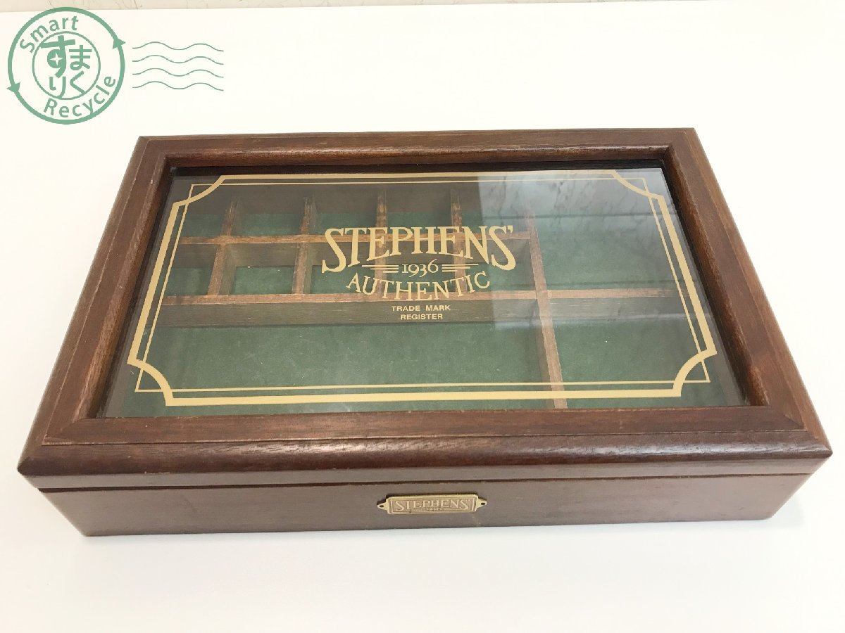 12444174　▲ ヴィンテージ STEPHENS’ 1936 AUTHENTIC コレクションボックス アンティーク 木製 アクセサリーケース ジュエリーボックスズ_画像1