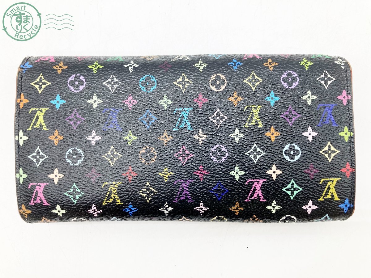 2401421751　♭ LOUIS VUITTON ルイヴィトン モノグラム マルチカラー M60273 TS0190 ポルトフォイユサラ 二つ折り長財布 中古_画像3