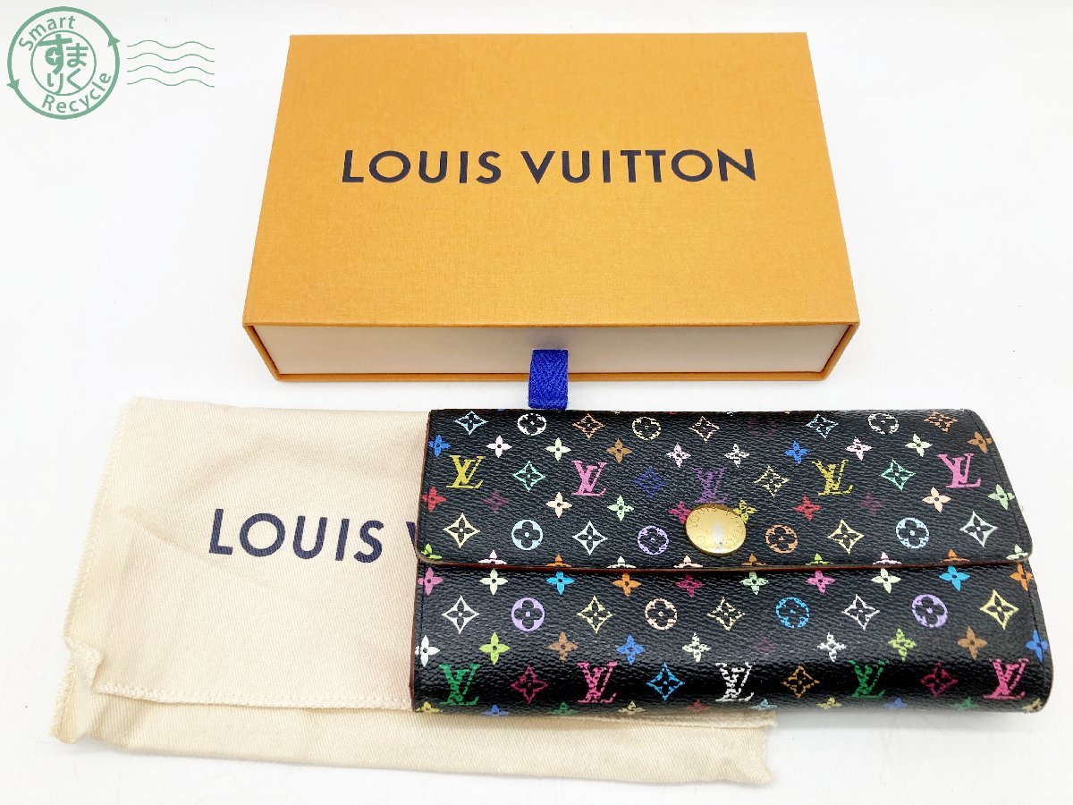 2401421751　♭ LOUIS VUITTON ルイヴィトン モノグラム マルチカラー M60273 TS0190 ポルトフォイユサラ 二つ折り長財布 中古_画像1