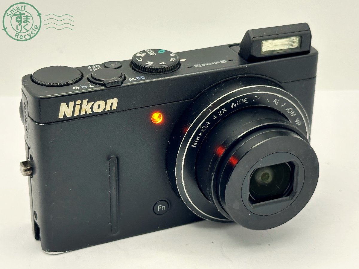 22401280983　▼Nikon ニコン COOLPIX P310 ブラック デジカメ コンパクトデジタルカメラ バッテリー付き 通電確認済_画像1