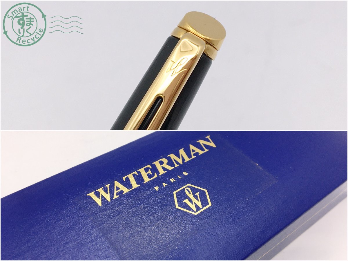 2401325491　＊ WATERMAN ウォーターマン ボールペン ブラック×ゴールド 回転式 フランス製 筆記未確認 中古 ジャンク_画像7