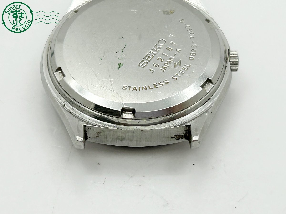 2401315446　◇ SEIKO セイコー 0823-7000-G QUARTZ QT グリーン文字盤 デイデイト フェイスのみ メンズ クォーツ QZ 腕時計 中古_画像7