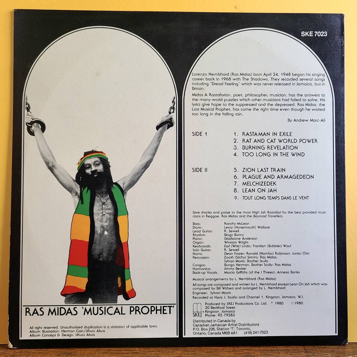 RAS MIDAS / RASTAMAN IN EXILE オリジナル盤 LP_画像2