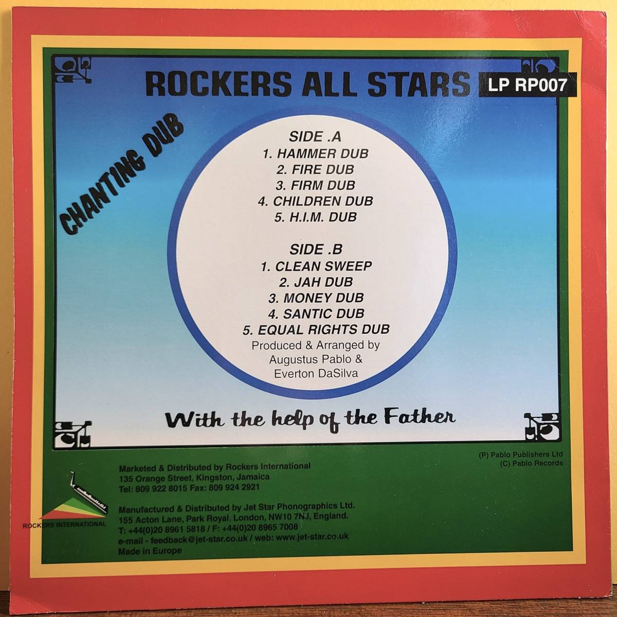 ROCKERS ALL STARS / CHANTING DUB UKリイシュー盤 Augustus Pabloの画像2