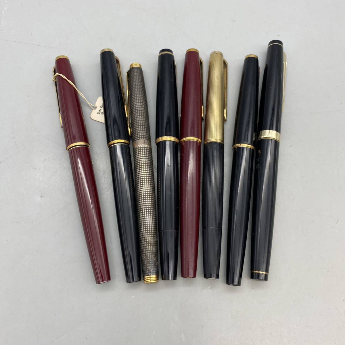 【C-16】万年筆ボールペンまとめ 8本セット ペン先 18k 750 14K 585 モンブラン PILOT パイロット 筆記用具 刻印あり ロゴ FX など_画像1