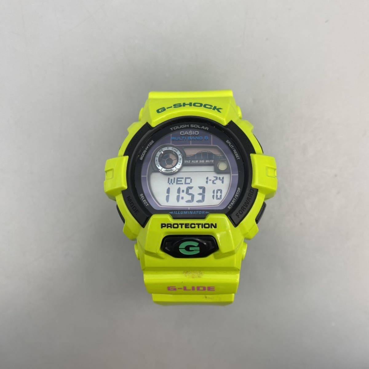 【E-8】稼動品 CASIO カシオ G-SHOCK ジーショック GMX-8900C デジタル腕時計 イエロー_画像1
