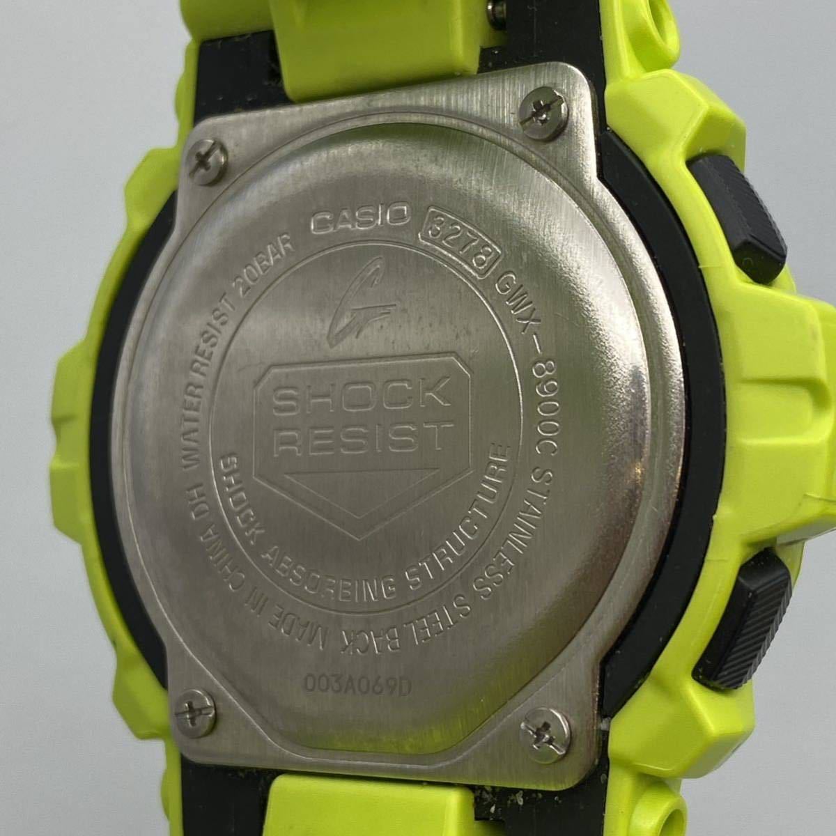 【E-8】稼動品 CASIO カシオ G-SHOCK ジーショック GMX-8900C デジタル腕時計 イエロー_画像3