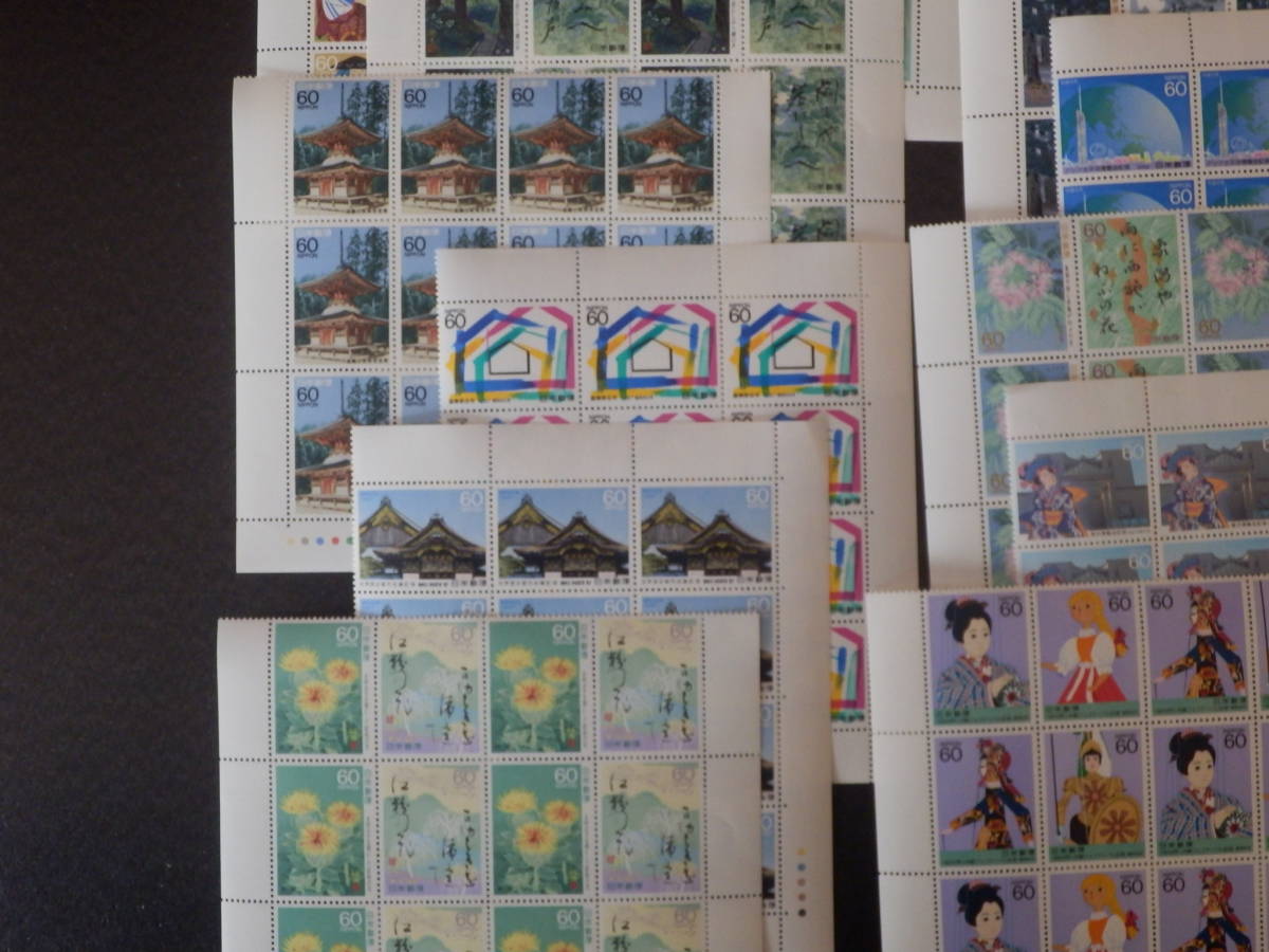 各種切手　６０円切手　３X４　１２枚ブロック　２９枚　２０８８０円　まとめて安価処分 _画像3