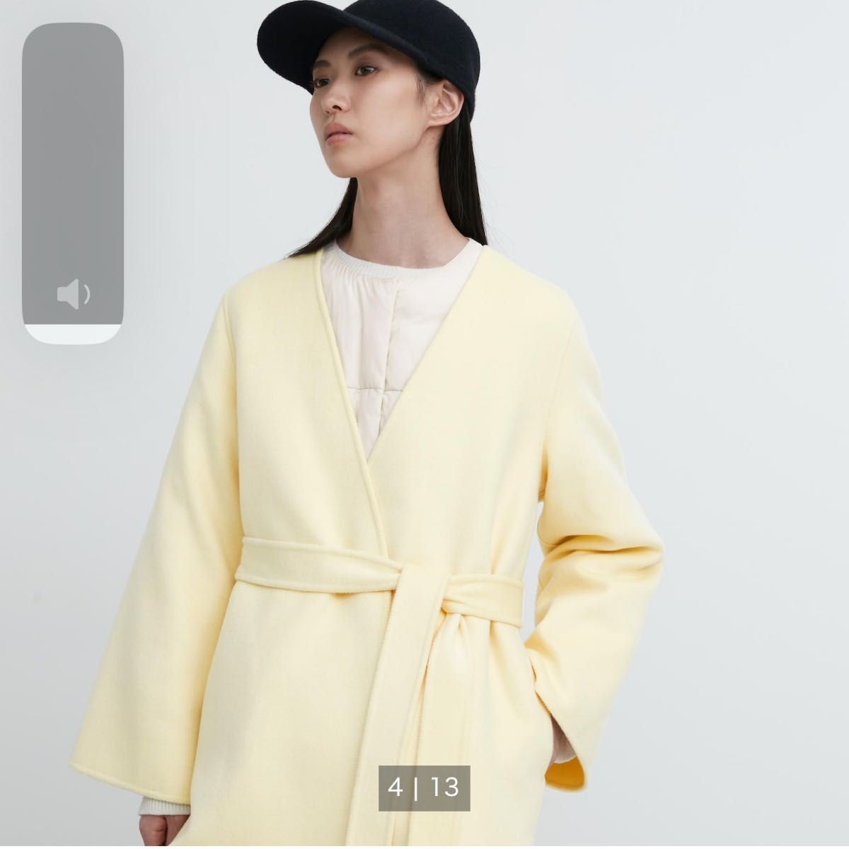 新品タグ付 UNIQLO CダブルフェイスラップコートネイビーL 大人 新品タグ付 UNIQLO CダブルフェイスラップコートネイビーL 大人