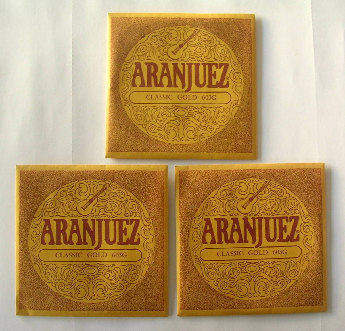 【ギター弦】ARANJUEZ　アランフェス　CLASSIC　GOLD　603G　３本　：クラシック　ゴールド　3弦　3本　AMERIKA　米国_画像1