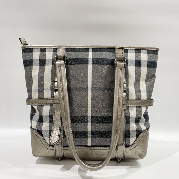 中古B/標準 Burberry Prorsum バーバリープローサム チェック ラメ 肩掛け レディース トートバッグ 20448820_画像2