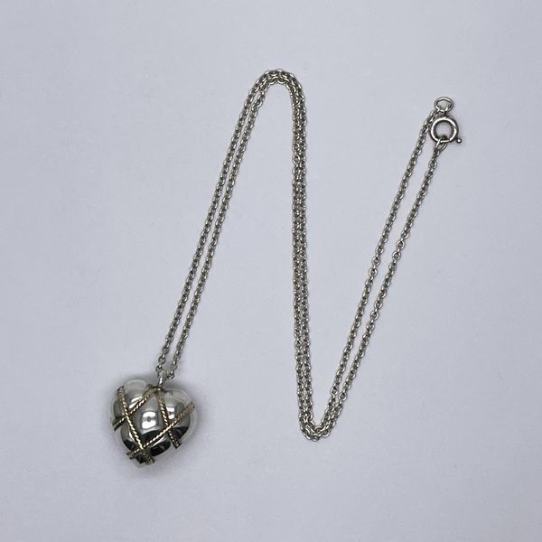 中古B/標準 TIFFANY&Co. ティファニー ヴィンテージ クロス ハート シルバー925 K14YG レディース ネックレス 20433662_画像5