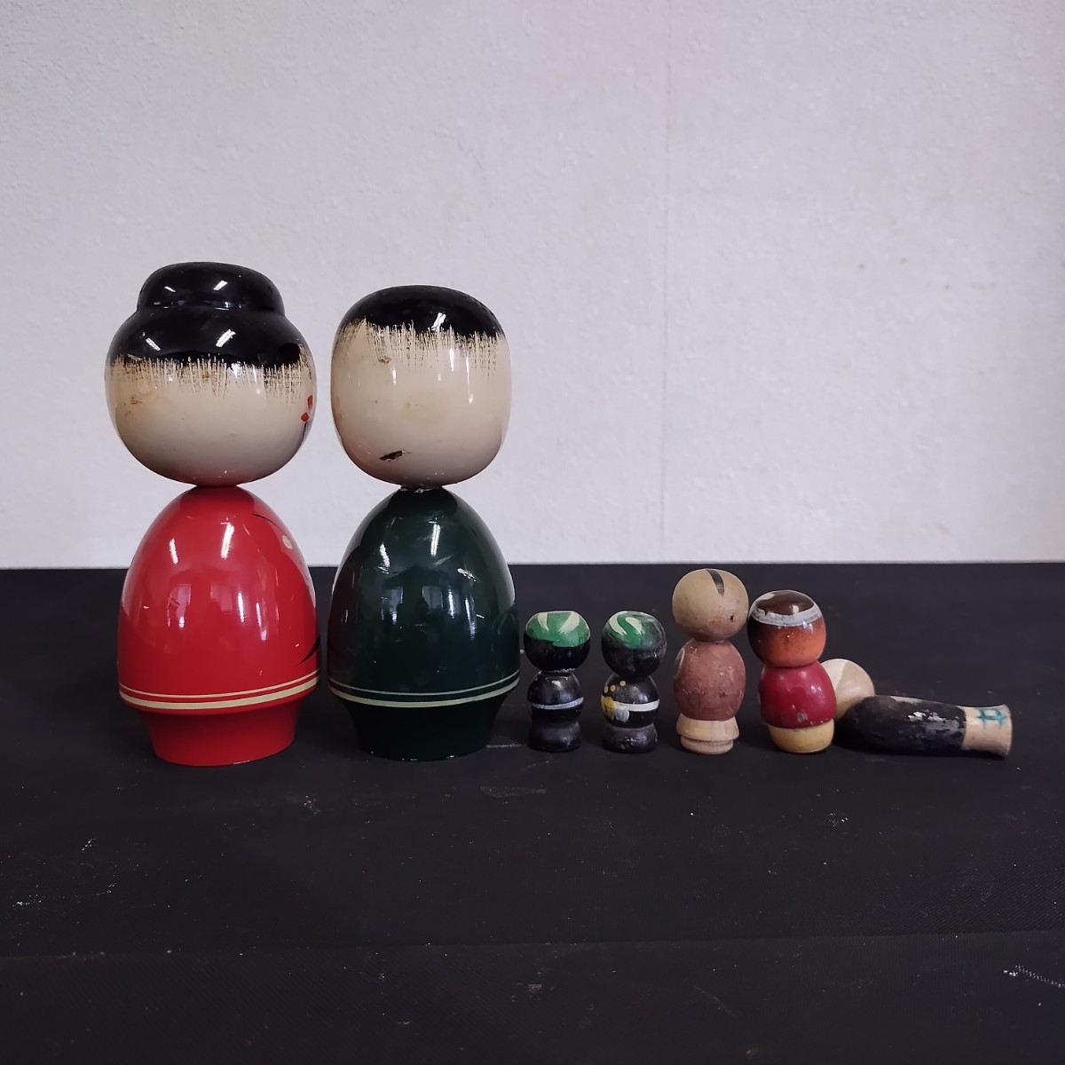 NR730 こけし 伝統こけし 郷土玩具 民芸品 伝統工芸 創作こけし 日本人形 まとめ 人形 レトロ インテリア コレクション_画像9