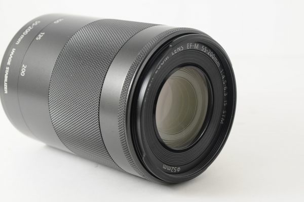 ★新品級★Canon キヤノン EF-M 55-200mm F4.5-6.3 IS STM ブラック 清楚感ある非常に綺麗な外観！クリアーな光学♪0112_画像3