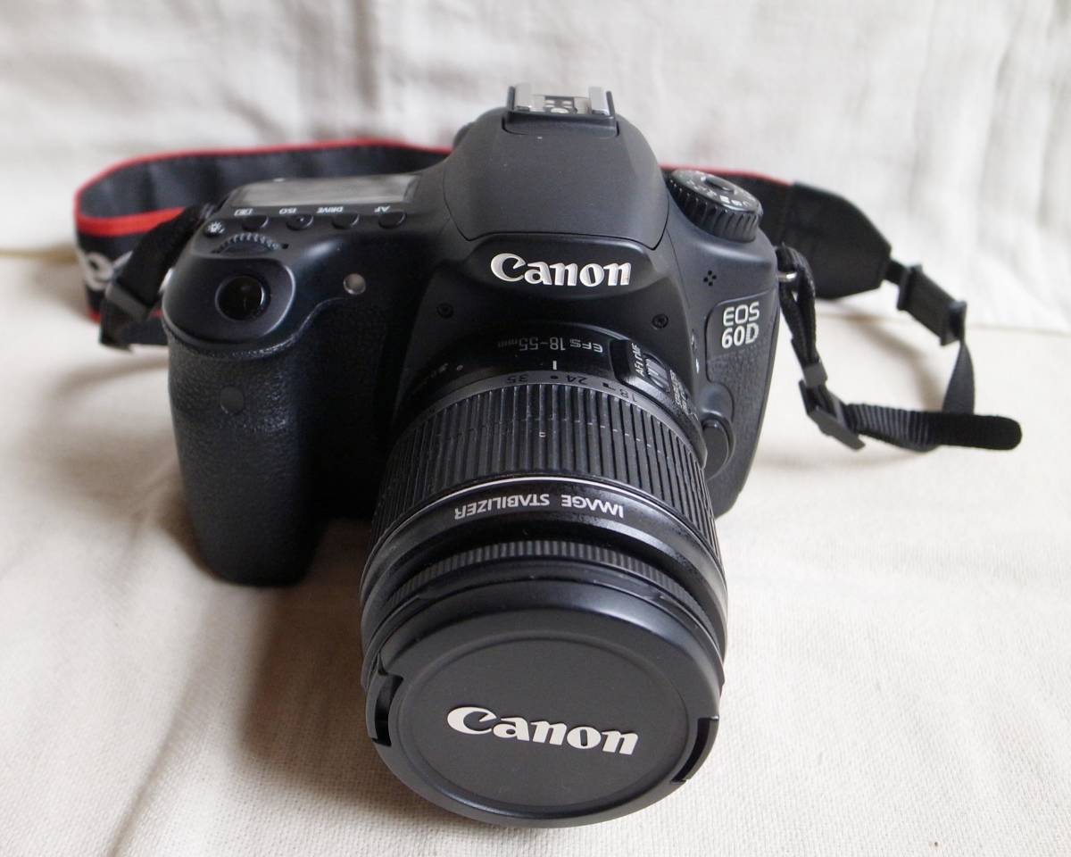 ジャンク扱い / CANON キャノン デジタル一眼レフカメラ EOS60D本体+レンズ EF-S 18-55mm 1:3.5-5.6 日本製 充電器付 _画像2