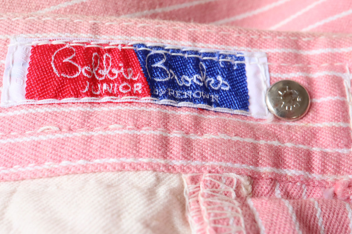 r1451-7　Bobbie Brown Aラインスカート　ピンク　ストライプ　春夏　7号　Sサイズ　わけあり　新古品　未使用　長期保管品　値札付き_画像4