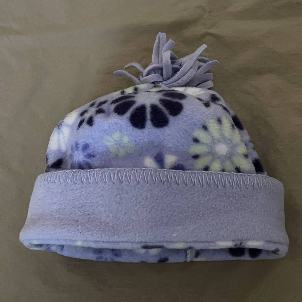 未使用 Columbia(コロンビア)フリース 帽子 手袋 セット 2歳-5歳程度 アウトドア パープル スポーツ 秋冬 防寒 キャップ グローブ