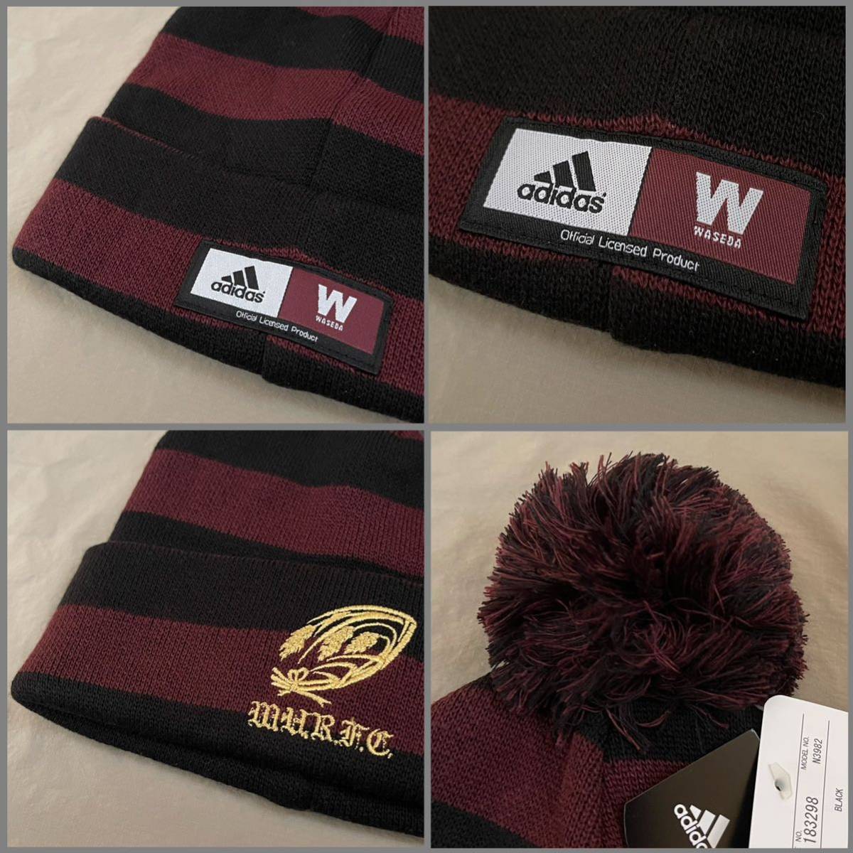 未使用品 早稲田大学(WASEDA)adidas(アディダス)ニット キャップ 未使用品 早稲田大学(WASEDA)adidas(アディダス)ニット キャップ