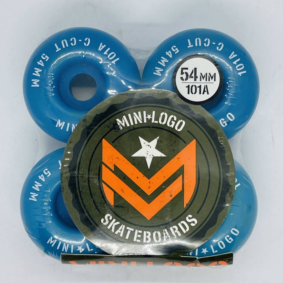 在庫処分　40％OFF　MINI-LOGO ミニロゴ 101A　54mm ハードウィール 青色　スケートボード　スケボー