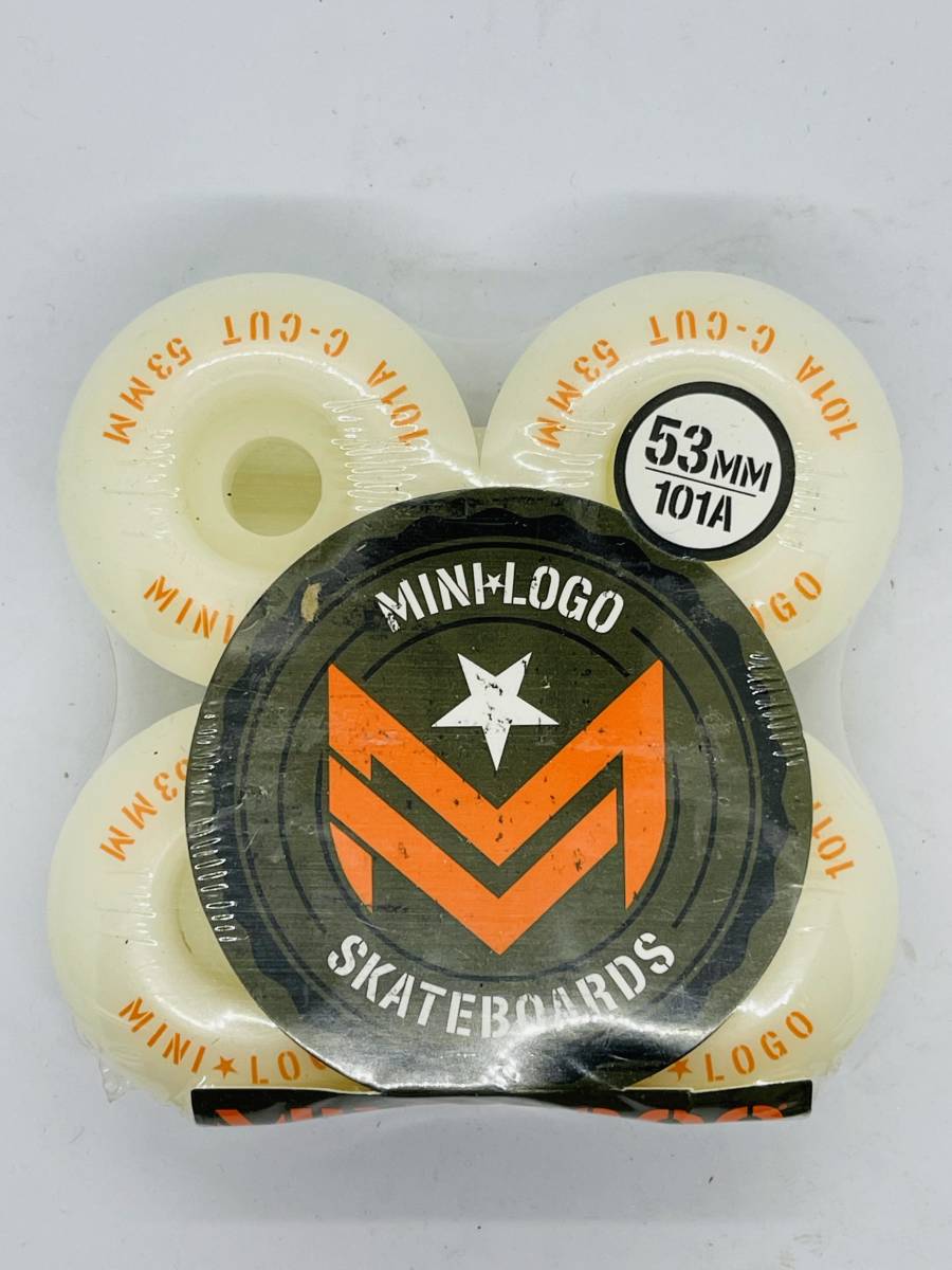 在庫処分　40％OFF　MINI-LOGO ミニロゴ 101A　53mm ハードウィール 白色　スケートボード　スケボー_画像1