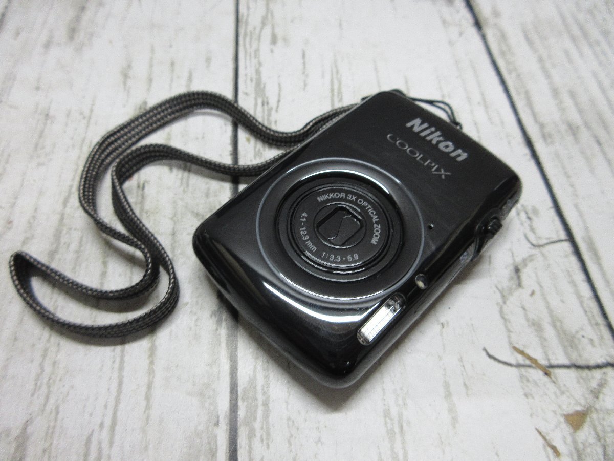 A7 1.良品　動作品 ニコン NIKON COOLPIX S01 ブラック コンパクトデジタルカメラ 【星見】_画像4