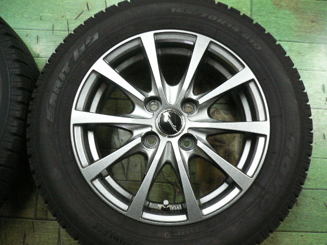 14ｘ5.5J　ET45　165/70R14　TOYO　GARIT G5　フィット デミオ マーチ ヴィッツ パッソ等_画像4