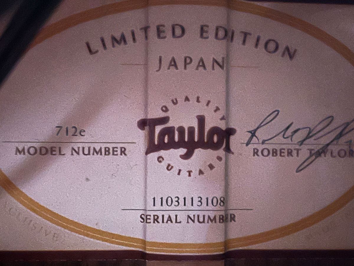 Taylor 712e 2013 Japan Limited グランドコンサート