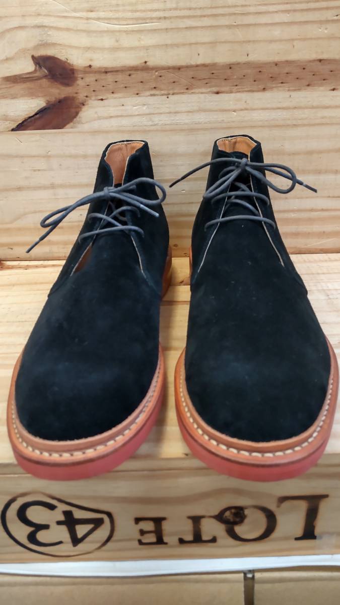  new goods unused made in Japan chukka - boots 27.5cm cow leather suede black color Goodyear welt made law 