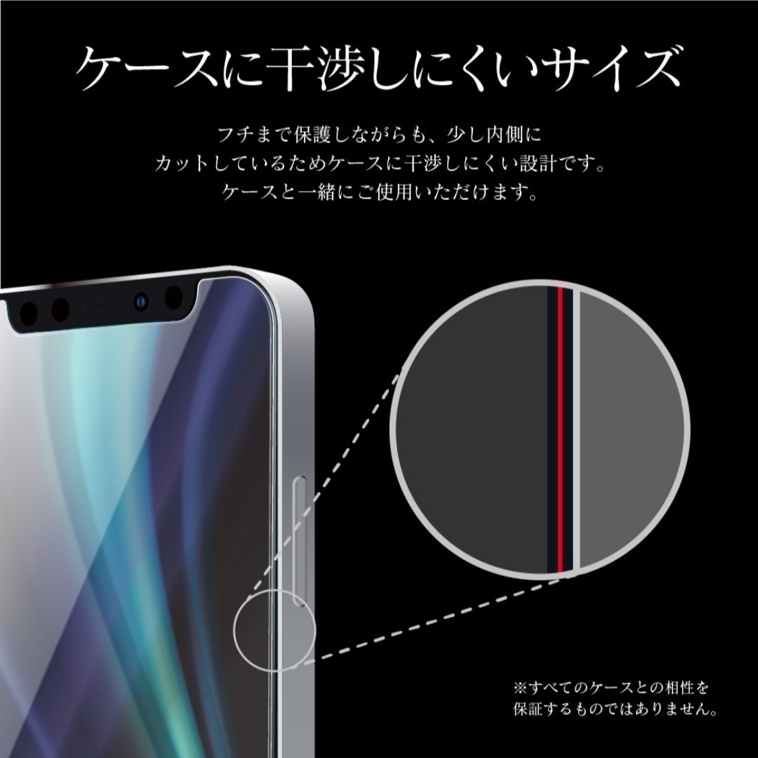 送料無料 新品 iPhone12 iPhone12mini iPhone 12 mini ガラス フィルム 10H 強化 ガラス ブルーライト カット アップル 目疲れ 光沢 強化_画像3