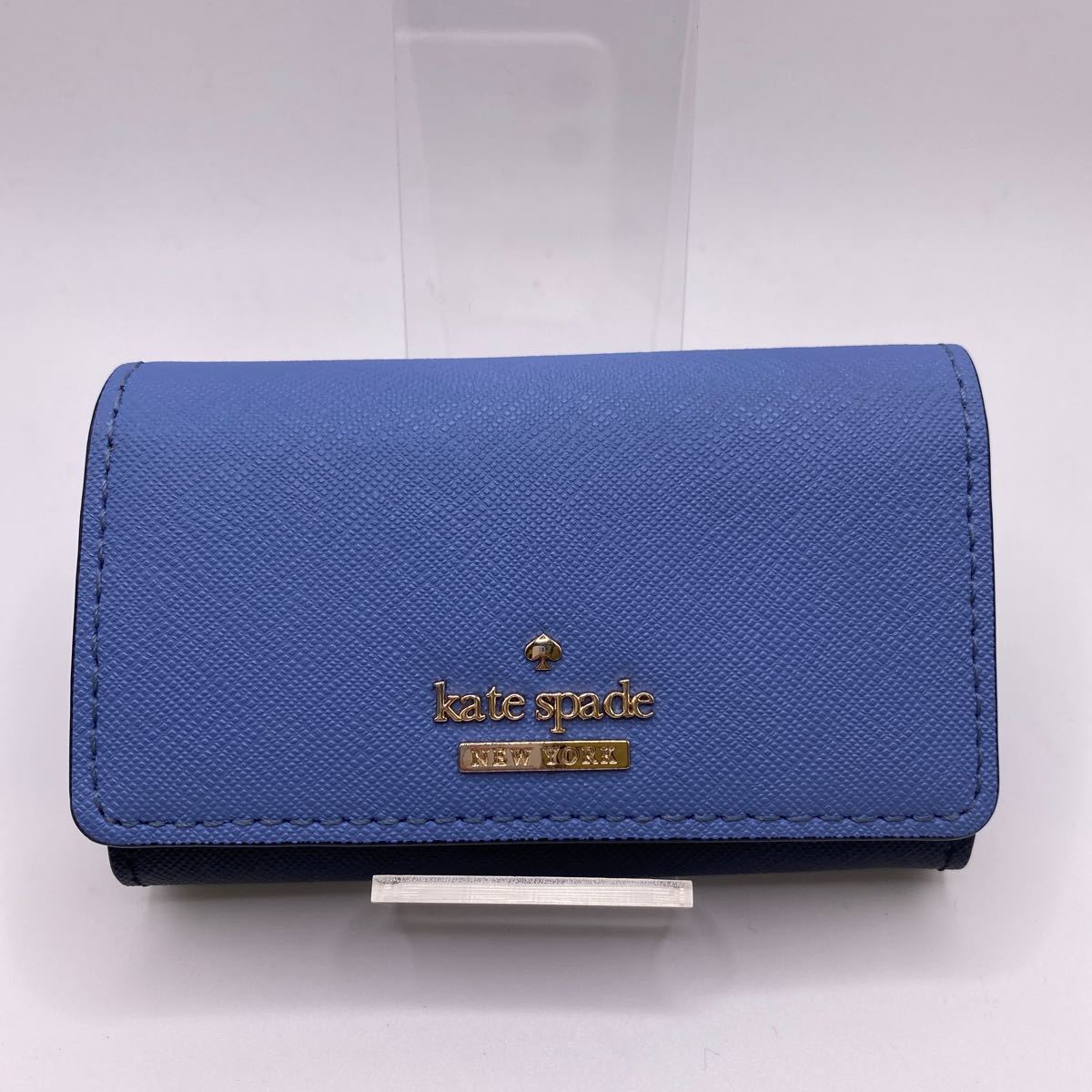 □7291　 kate spade NEWYORKE ケイト・スペード 小物 カードケース キーケース 　6連　レディース ネイビー系　青系_画像1