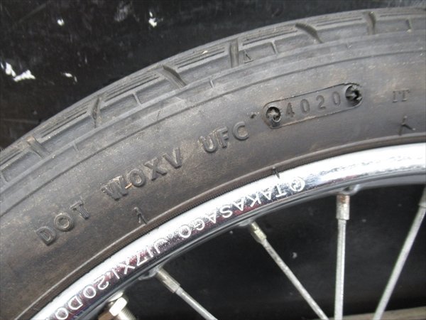 F1R6-0112 Suzuki Birdie 50 front wheel tire [BA14A-129*** 3 speed cell less 2 cycle ]