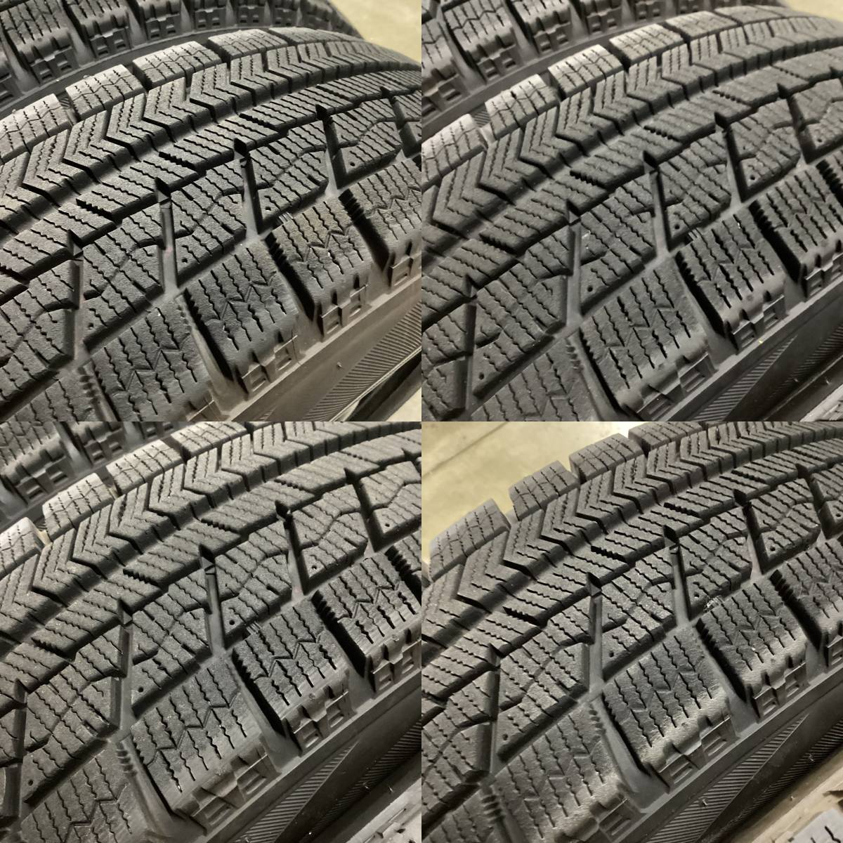 [24T00052A] ブリヂストン ブリザック VRX 155/80R13 2020年製 トヨタ パッソ 純正 スチールホイール 13×4.5B+35 13インチ 4本セット_画像9