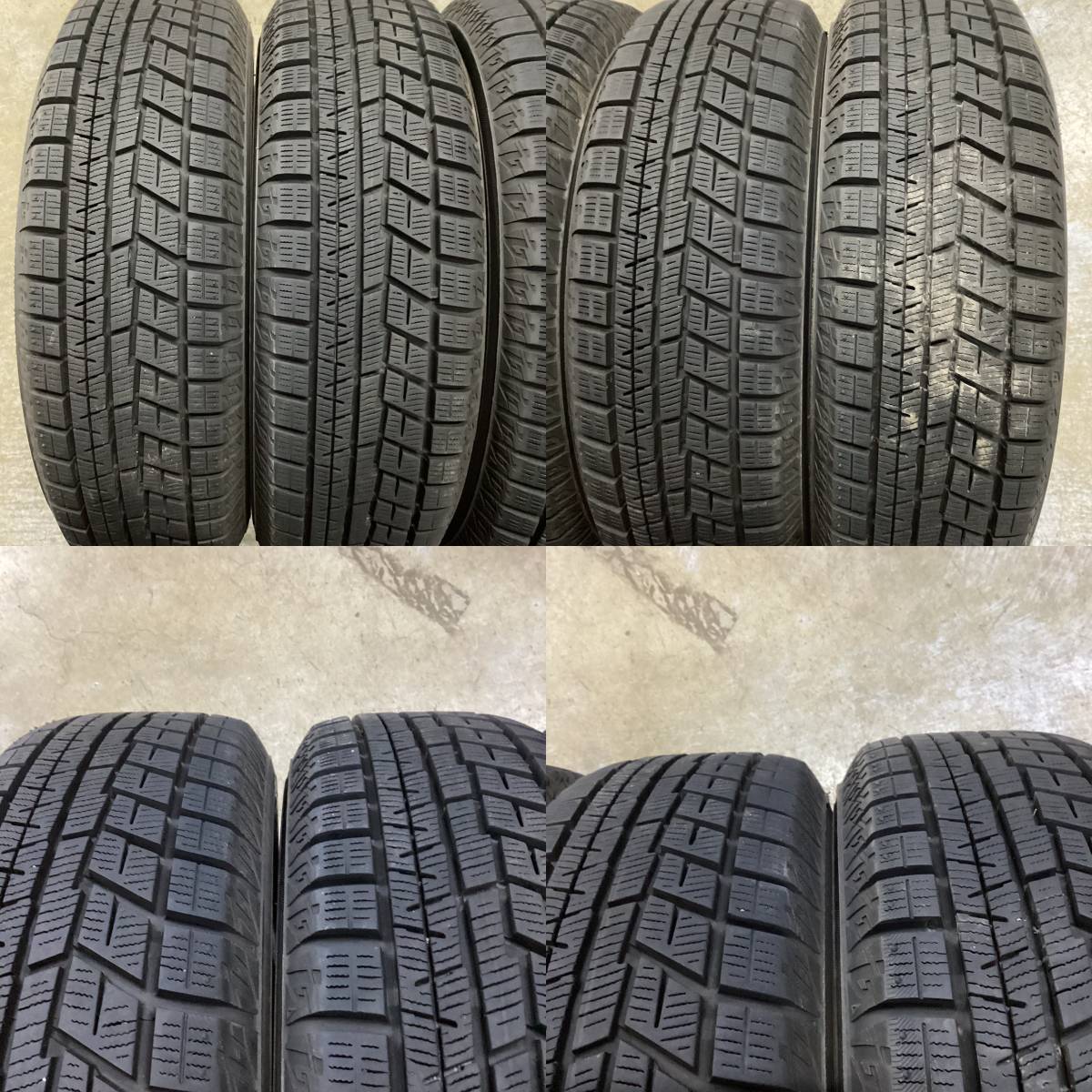 [24T00055A] ヨコハマ iceGUARD iG60 155/65R13 2022年製 スタッドレスタイヤ ブリヂストン Zart アルミホイール 13×4B+45 13インチ 4本_画像7