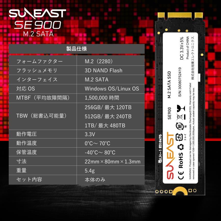 SUNEAST SE900M2SA-01TB 内蔵SSD 1TB M.2 Type 2280 3D NANDフラッシュ搭載 SATA3 6Gb/s 内蔵型SSD 国内3年保証 新品！の画像5