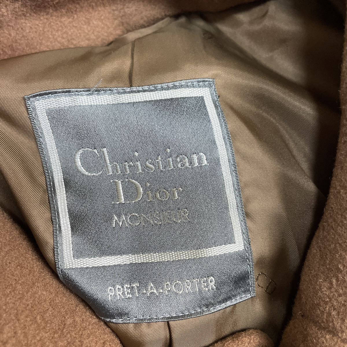 Christian Dior ディオール ステンカラーコート ウール100% ブラウン L 1スタ(1円スタート)_画像10