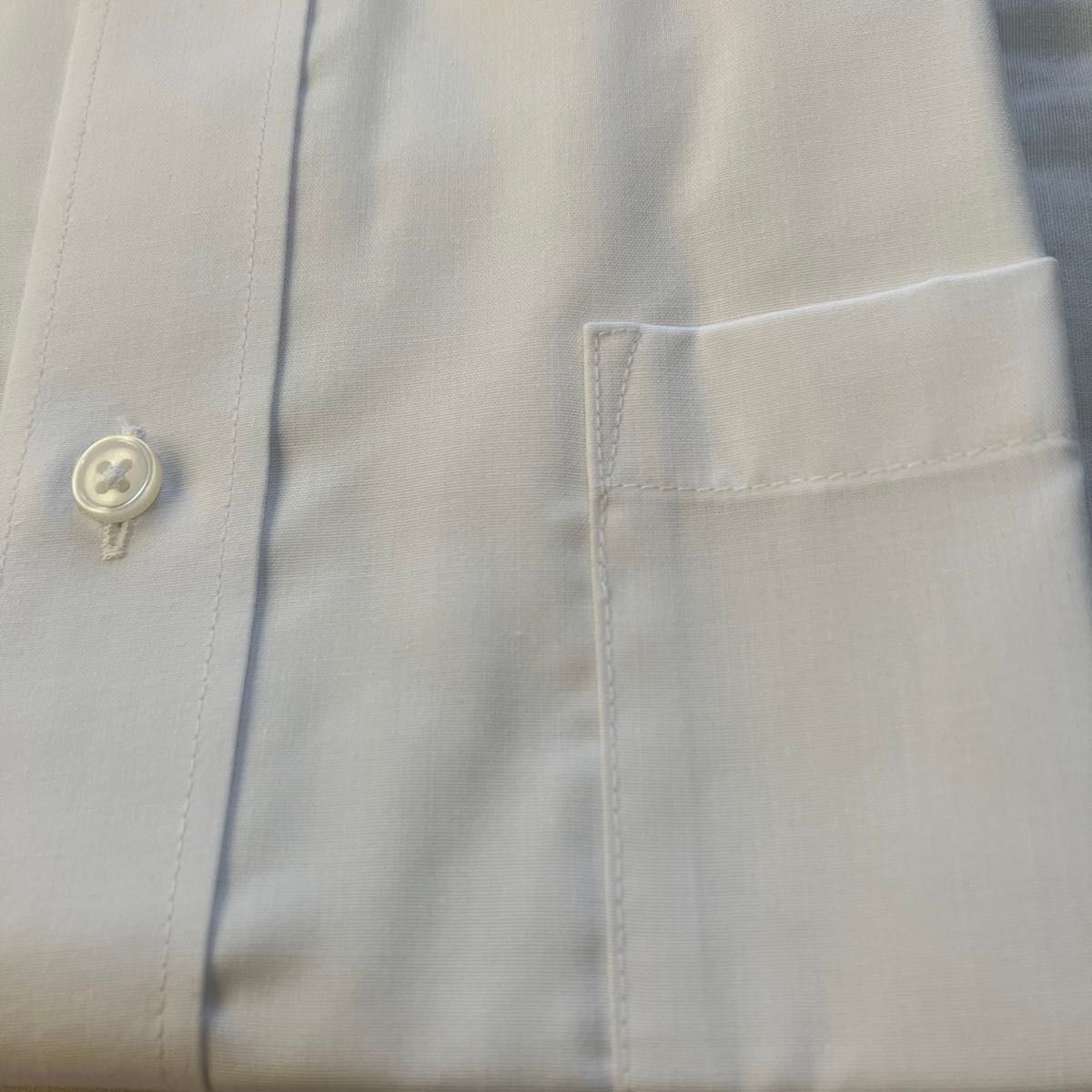 ドレスシャツボタンダウン、ホワイト長袖、形態安定、LL43-86スリム